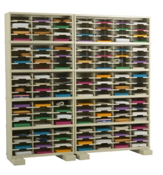 84in Wide Moveable Wall Mail Sorter 140 Pockets PY280 USPS Mail
