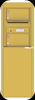 4C06S-02-D 4C Horizontal Depot Mailbox Gold Speck