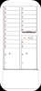 4C15D-18-D 4C Horizontal Depot Mailbox White