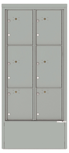 4C16D-6P-D 4C Horizontal Depot Mailbox Silver Speck