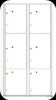 4C16D-6P 6 Parcel Locker 4C Horizontal Mailbox for Commercial Buildings