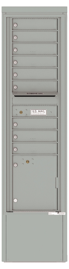 4C16S-09-D 4C Horizontal Depot Mailbox Silver Speck