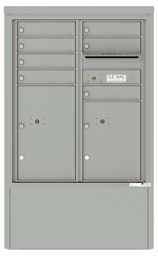 4CADD-07-D 4C Horizontal Depot Mailbox Silver Speck