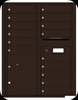 4C11D-15 Eleven Door High Fifteen Tenant 4C Mailbox with Parcel Locker Dark Bronze