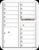 4C11D-15 Eleven Door High Fifteen Tenant 4C Mailbox with Parcel Locker White