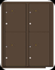 4C11D-4P Eleven Door High Four Parcel Locker 4C Mailbox Antique Bronze