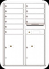 4C12D-10 Twelve Door High Ten Tenant 4C Mailbox White