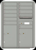 4C12D-11 Twelve Door High Eleven Tenant 4C Mailbox Silver