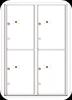 4C12D-4P Twelve Door High Four Parcel Locker 4C Mailbox Gold Speck White