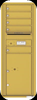 Versatile 5 Tenant Mailbox for sale from US Mail Supply With a parcel locker in Gold Speck