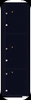 3 Parcel Florence 4C16S-3P Horizontal Mailbox w/ 3 Parcel Lockers in Black