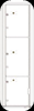 3 Parcel Locker Florence 4C16S-3P Horizontal Mailbox w/ 3 Parcel Lockers in White