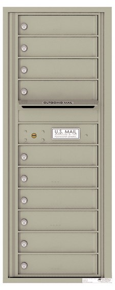 Versatile ™ 4C Mailbox – 12-Doors High – 10 Mailboxes Postal Grey (Private Use)