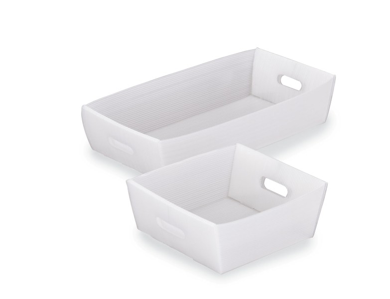 25" White Corrugated Mail Tray Mail Room Organization Supply