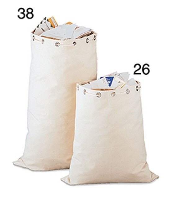 38" High Canvas Mail Bag Heavy Duty White Duck Canvas Mailbags US