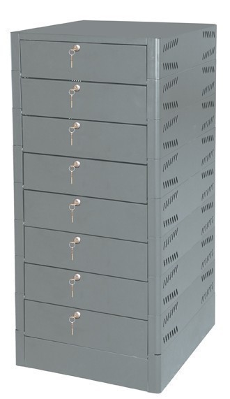 8-Door Locking Laptop Computer Locker