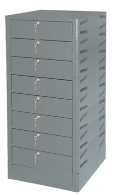 8-Door Locking Laptop Computer Locker