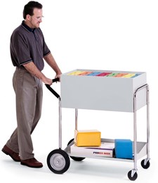 Medium Solid Metal Cart with 10" Rear Tires