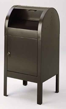 Weather Sealed Outdoor Collection Box With Secure Access Door - Cocoa Brown