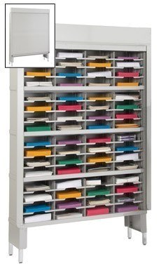 64 Pocket 48-inch Wide Security Mail Sorter with Riser