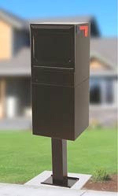 Deposit Vault Curbside Mail and Package Delivery in Gray Deposit Vault Curbside Mail and Package Delivery in Gray