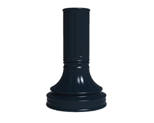 Black Decorative Pedestal Cover for 8-door & 12-door outdoor pedestal gang mailboxes