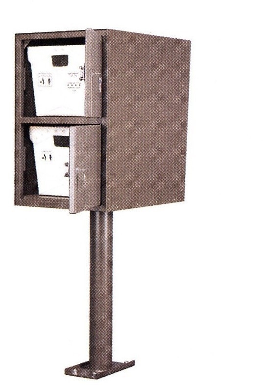 Double Letter Locker Collection BoxDouble DoorFront+Rear US Mail
