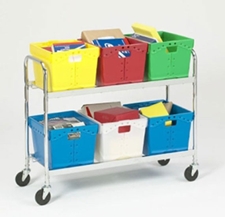 Mail Tote Cart - 6 Totes