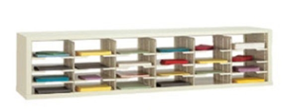 72” Wide Open Back Mail Sorter – 24 Pockets (11 1/2"W)
