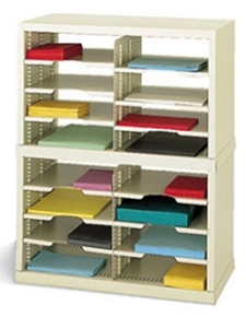 25” Wide Open Back Mail Sorter – 16 Pockets (11 1/2"W)