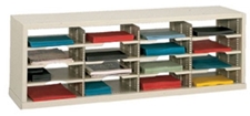 48” Wide Open Back Mail Sorter – 16 Pockets (11 1/2"W)