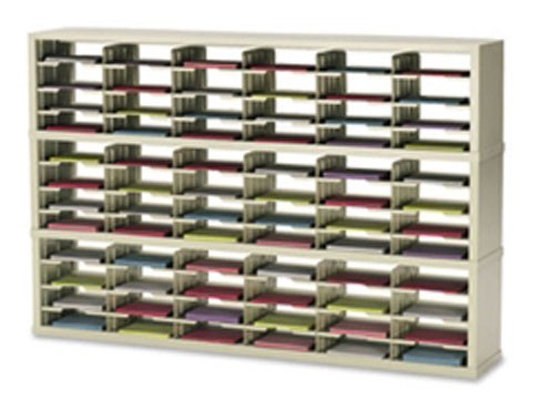 72in Wide Open Back Mail Sorter 72 Pockets OBMSP658 USPS Mail Sorter