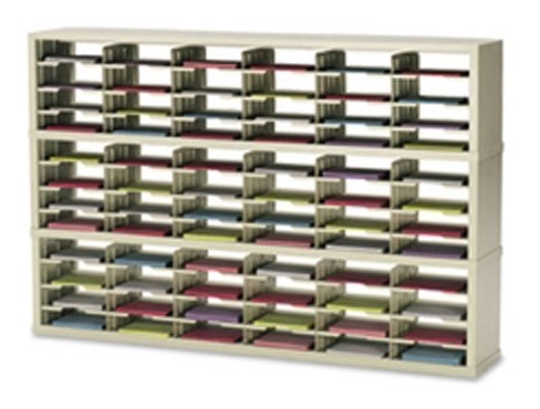 72” Wide Open Back Mail Sorter – 72 Pockets (11 1/2"W)