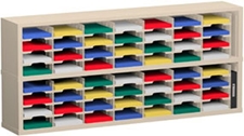 72” Wide Mail Sorter – 56 Pockets (9 1/2"W x 12 3/4"D)
