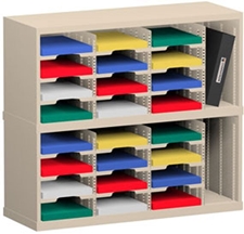 36” Wide Mail Sorters – 24 Pockets (9 1/2"W x 12 3/4"D)