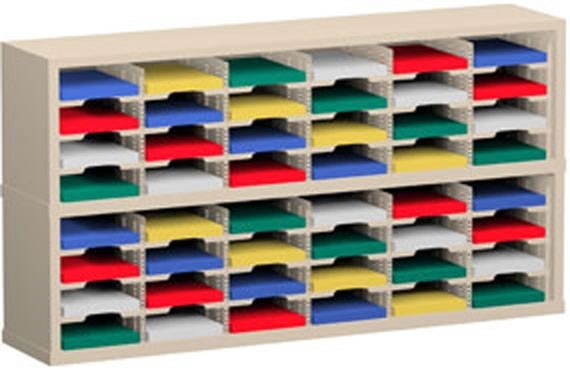 60” Wide Mail Sorter – 48 Pockets (9 1/2"W x 12 3/4"D)