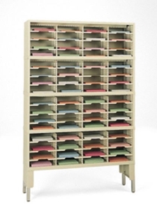 48”W Mail Sorter – 64 Pockets (11 1/2"W) w/Riser