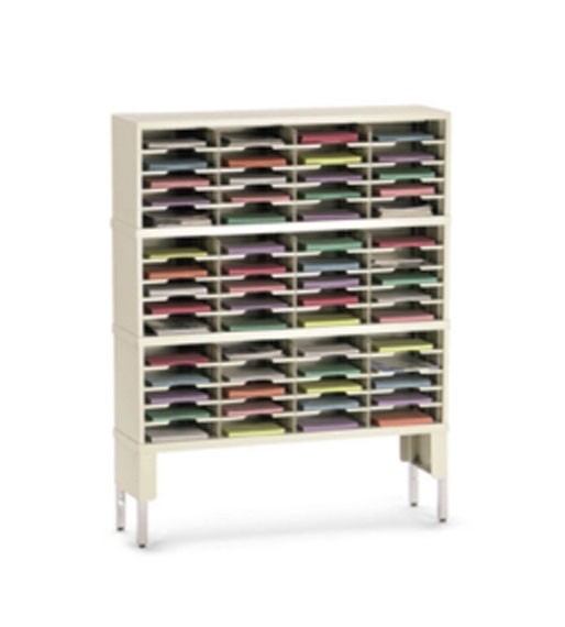 48”W Mail Sorter – 60 Pockets (11 1/2"W) w/Riser