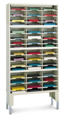 36”W Mail Sorter – 48 Pockets (11 1/2"W) w/Riser
