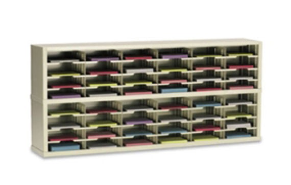 72in Wide Mail Sorter with 48 Pockets PY782 USPS Mail Sorter Metal