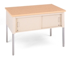48-inch Wide Standard Table with Sliding Locking Doors
