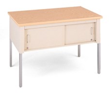 48-inch Wide Standard Table with Sliding Locking Doors