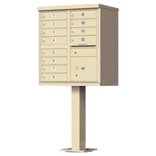 8-Door Cluster Mailbox (CBU) w/ Pedestal #1570-8T6 | US Mail