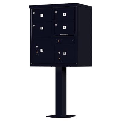 4 Door Cluster Mailbox with Pedestal 1570-4T5