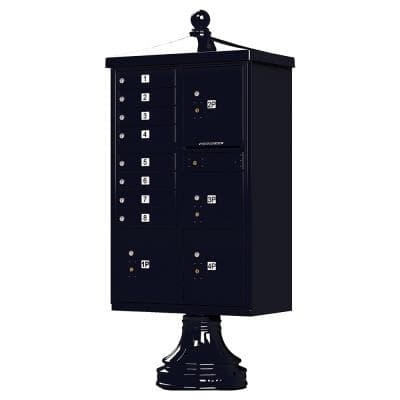 8 Door USPS Approved Post Mounted Exterior Mailbox