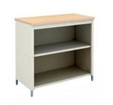 36-Inch Extra Deep Open Storage Table with 2 Lower Shelves