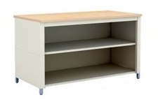 48-Inch Extra Deep Storage Adjustable Height Table with Center Shelf