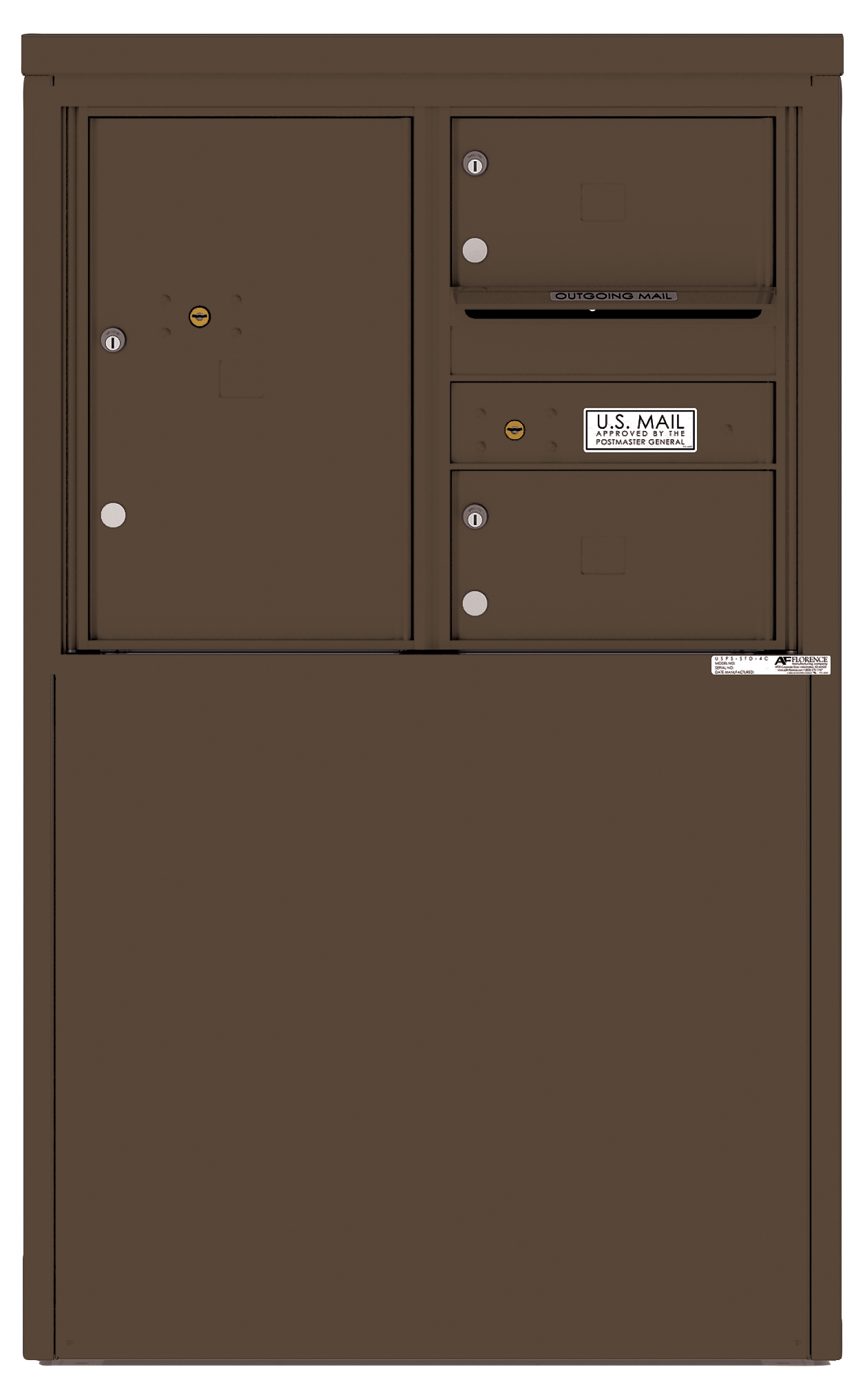 4C06D-02-D 4C Horizontal Depot Mailboxes Antique Bronze