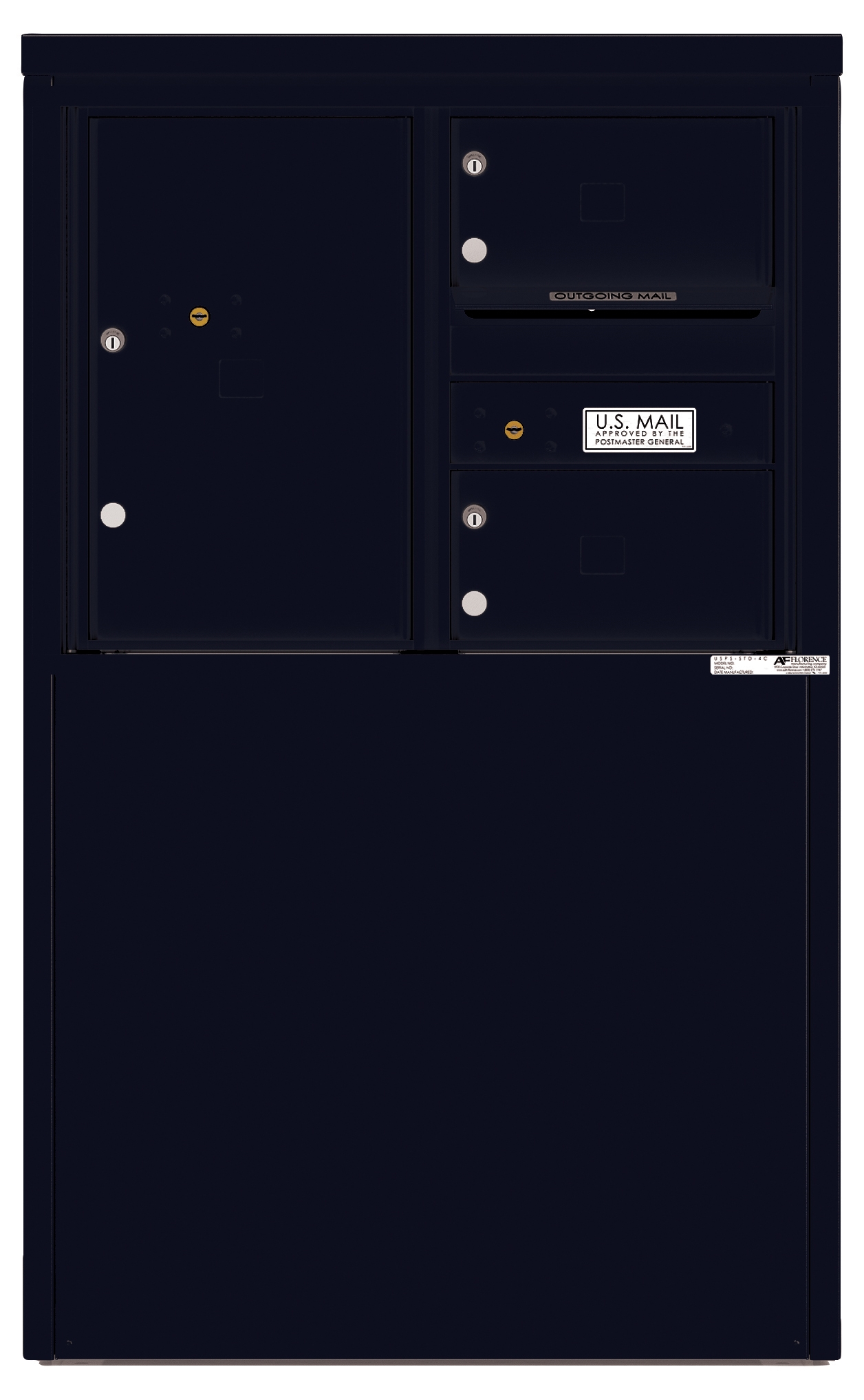 4C06D-02-D 4C Horizontal Depot Mailboxes Black