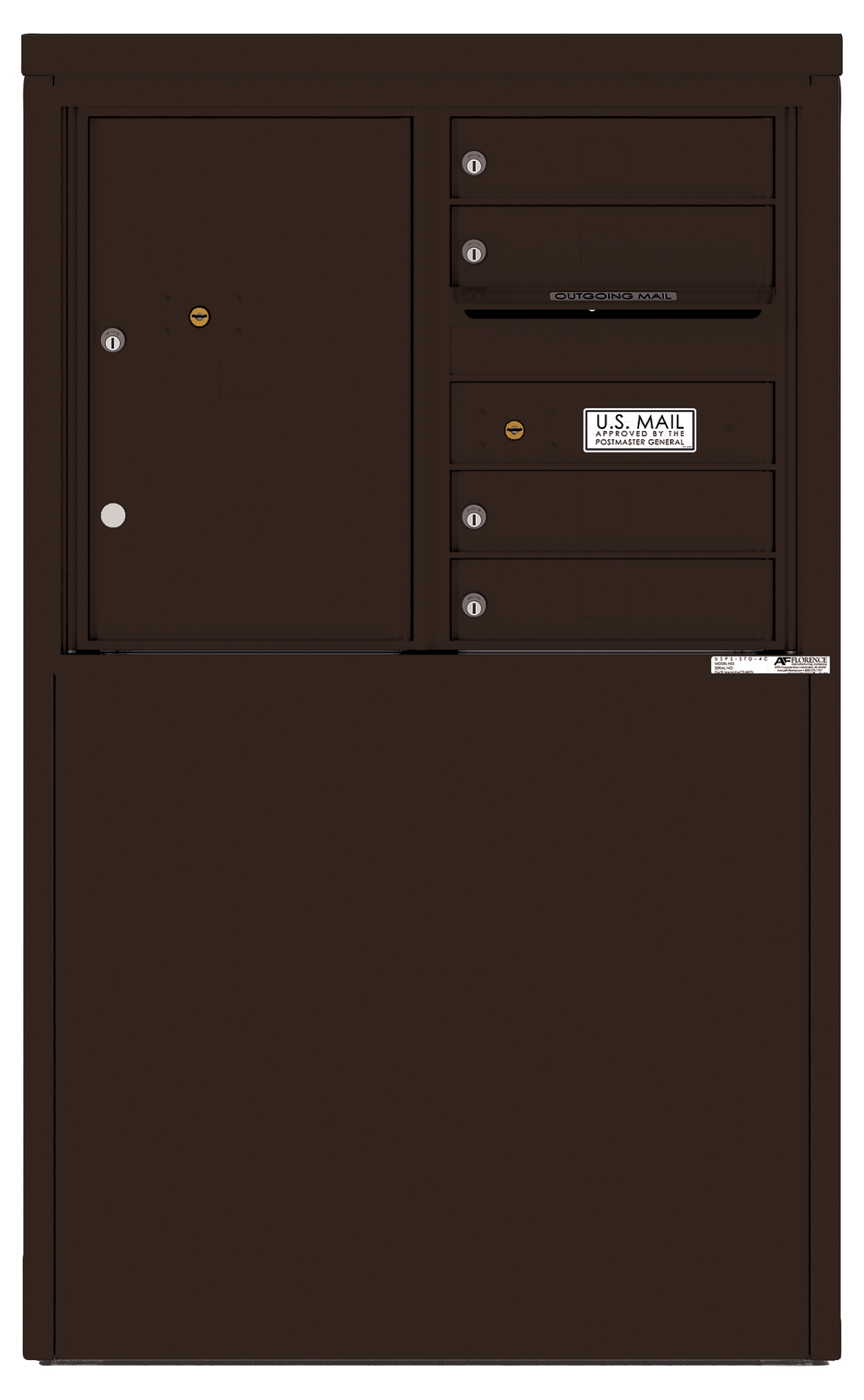 4C06D-04 4C Horizontal Depot Mailbox Dark Bronze